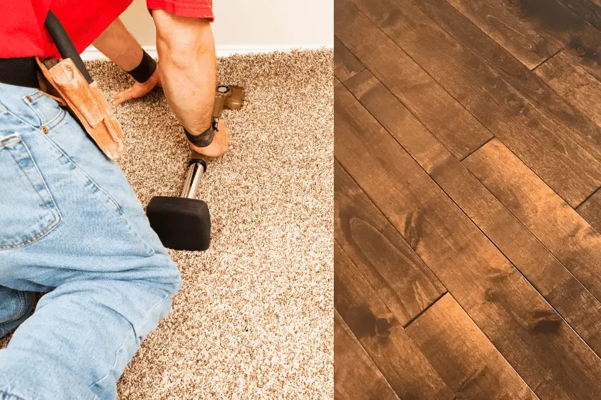 Installing Carpet Over A Hardwood Floor, Does Carpet Tape Damage Hardwood Floors